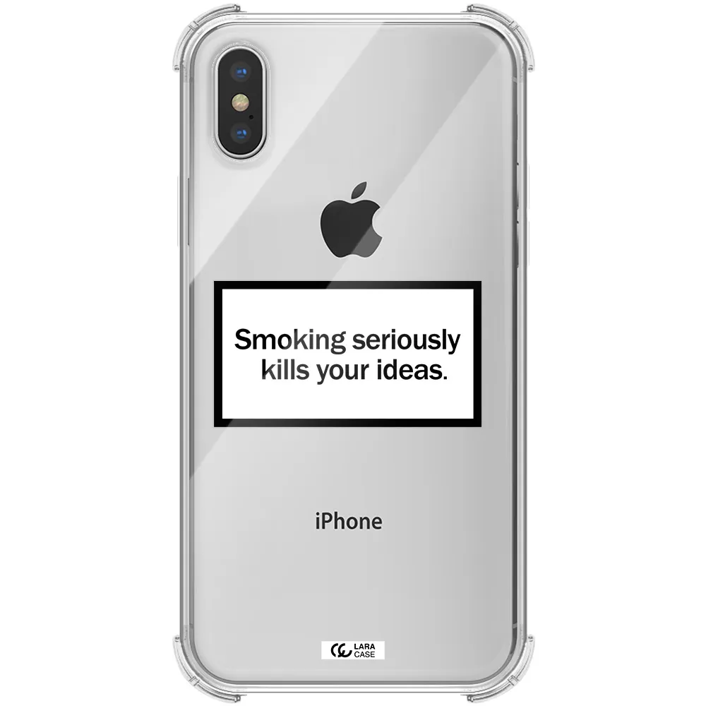 Cigarette Damage Apple iPhone X Clear PC Case
