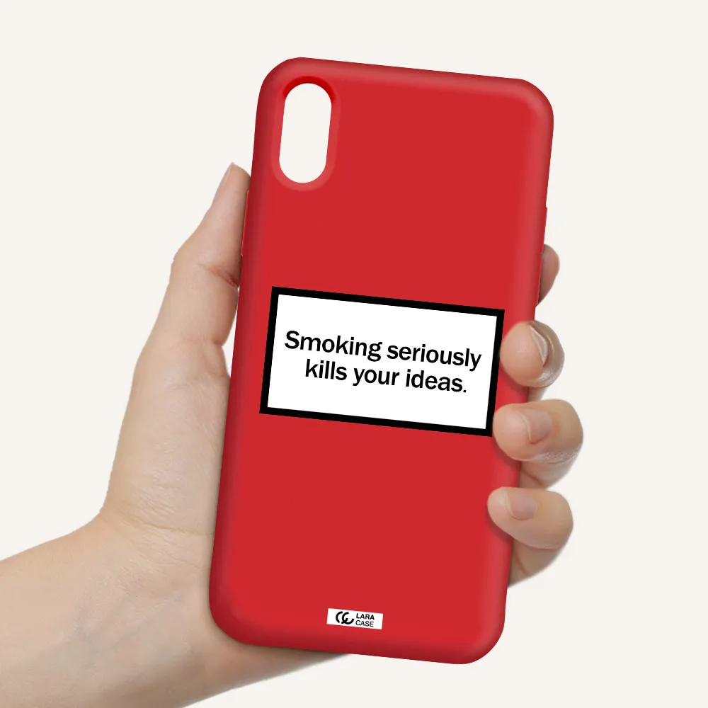 Cigarette Damage Apple iPhone X Silicone Imperial Red Case