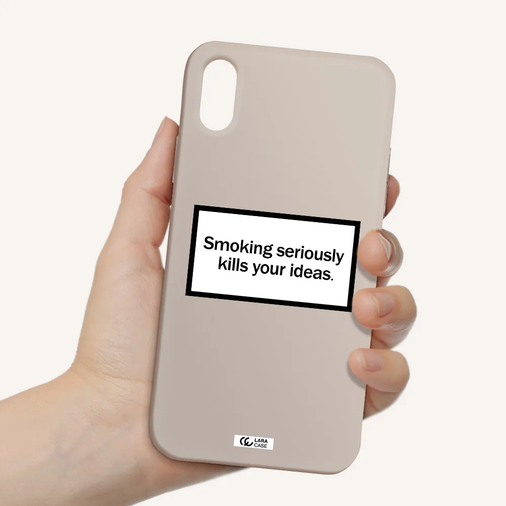Cigarette Damage Apple iPhone X Silicone Stone Case