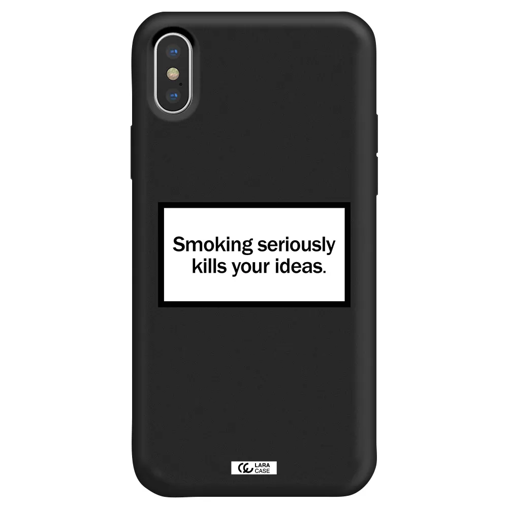 Cigarette Damage Apple iPhone XS Silicone black Case