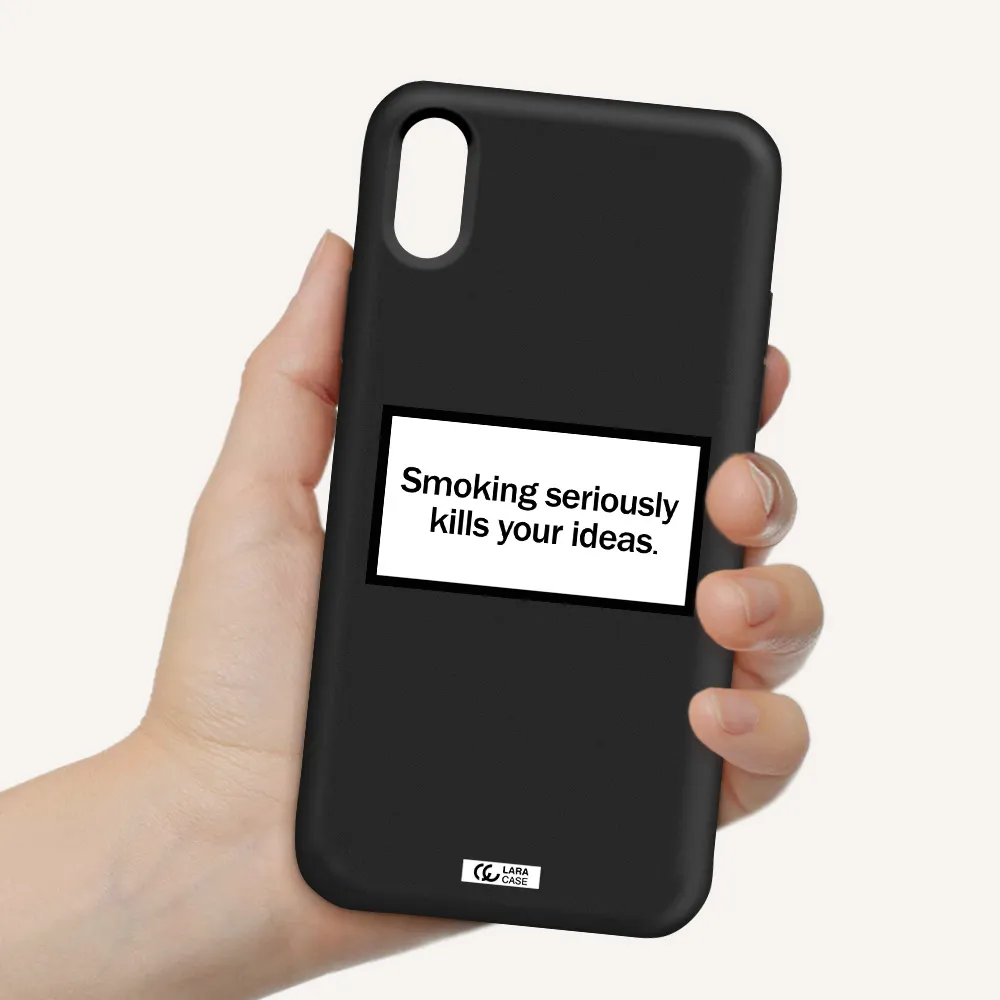 Cigarette Damage Apple iPhone XS Silicone black Case