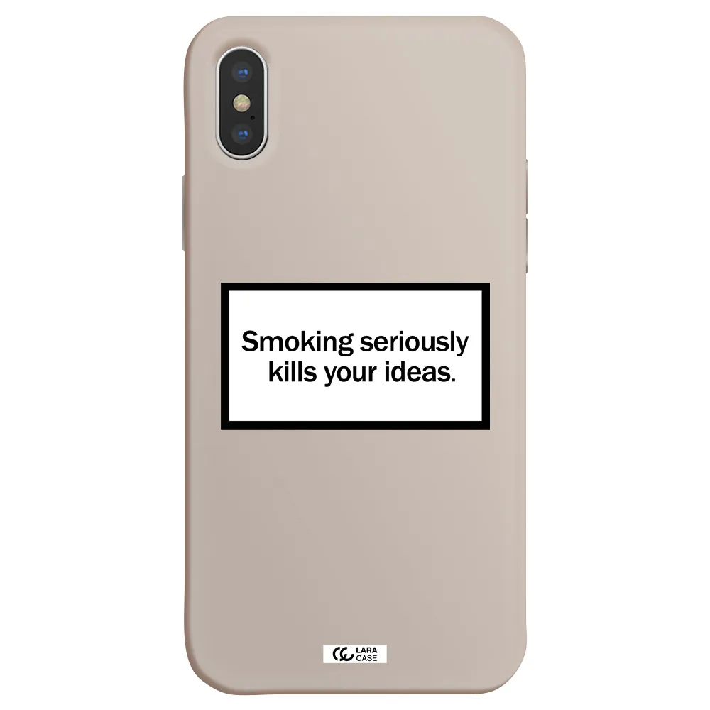 Cigarette Damage Apple iPhone XS Silicone Stone Case