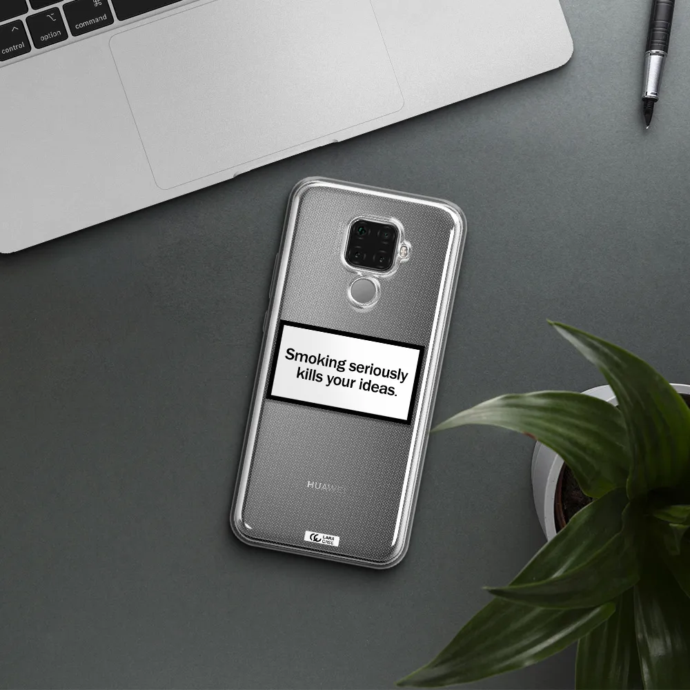 Cigarette Damage Huawei Mate 30 Lite Clear TPU Case