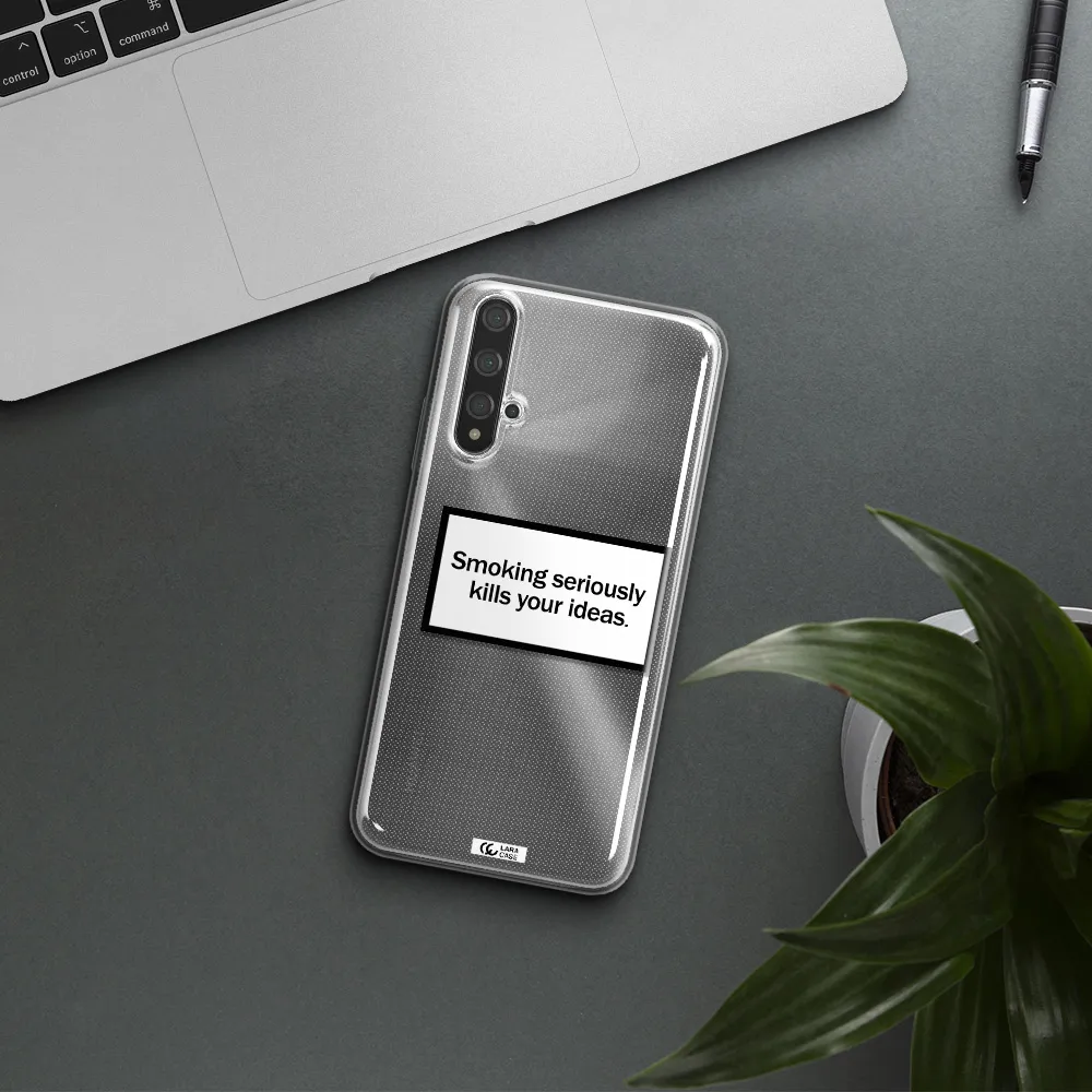Cigarette Damage Huawei Nova 5t Clear TPU Case