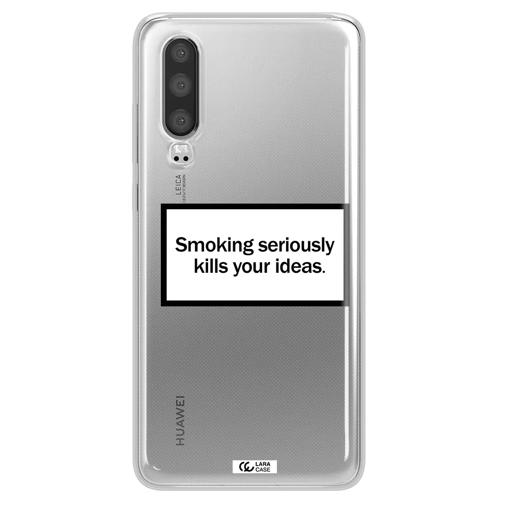 Cigarette Damage Huawei P30 Clear TPU Case