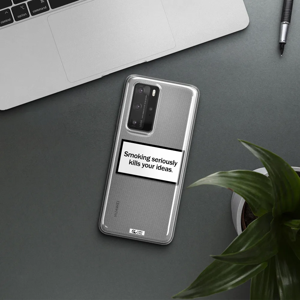 Cigarette Damage Huawei P40 Pro Clear TPU Case