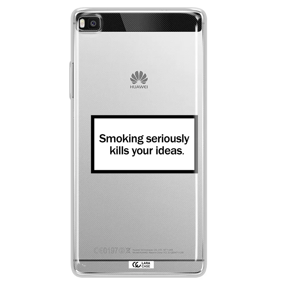 Cigarette Damage Huawei P8 Clear TPU Case