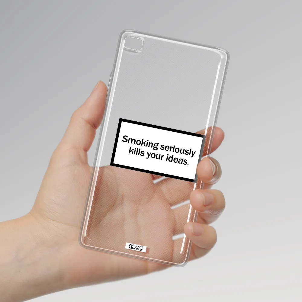 Cigarette Damage Huawei P8 Clear TPU Case