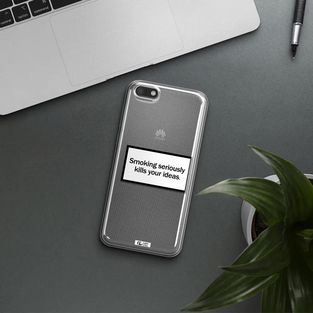 Cigarette Damage Huawei Y5 2018 Clear TPU Case