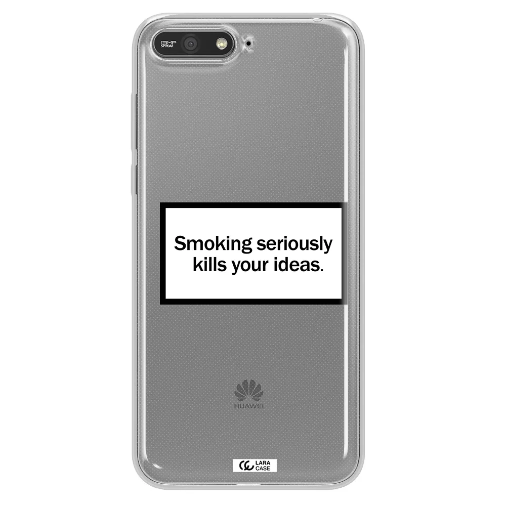 Cigarette Damage Huawei Y6 2018 Clear TPU Case