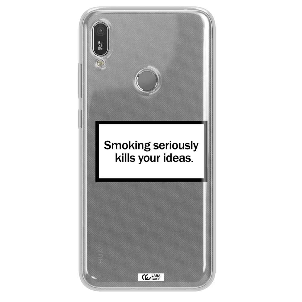 Cigarette Damage Huawei Y6 2019 Clear TPU Case