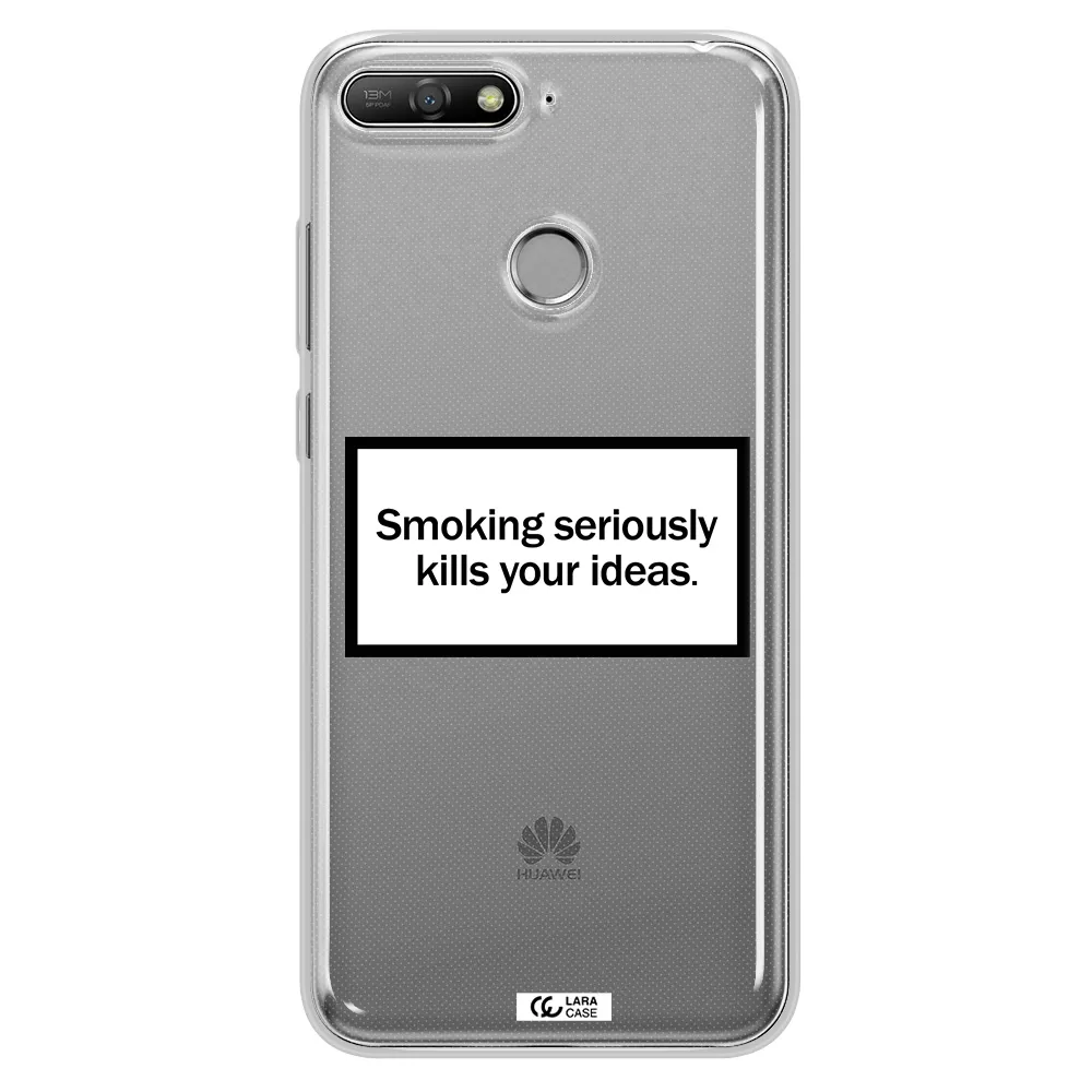 Cigarette Damage Huawei Y6 Prime 2018 Clear TPU Case