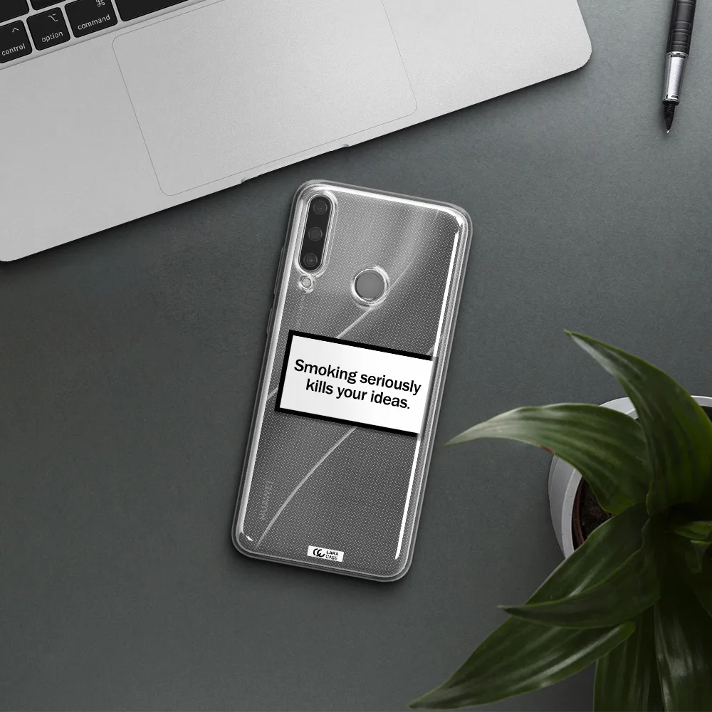 Cigarette Damage Huawei Y6P Clear TPU Case