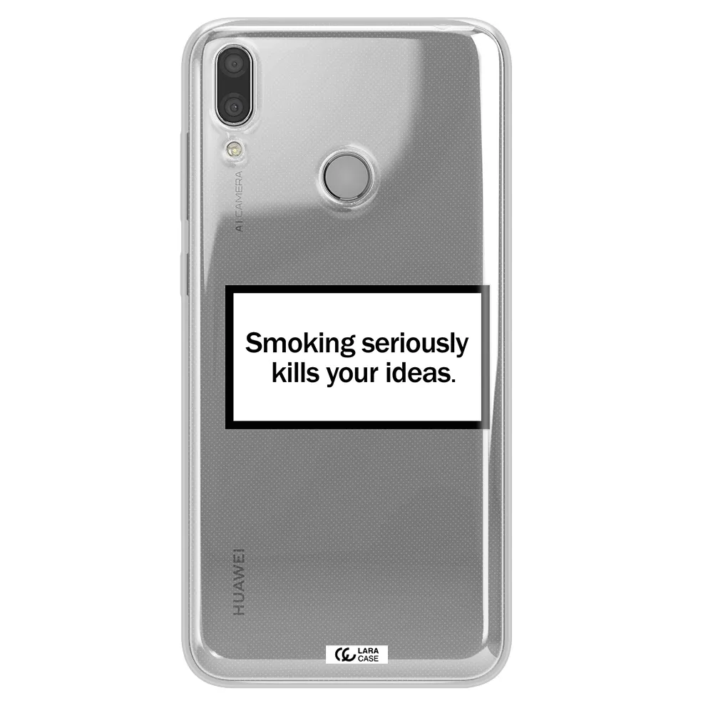 Cigarette Damage Huawei Y7 2019 Clear TPU Case