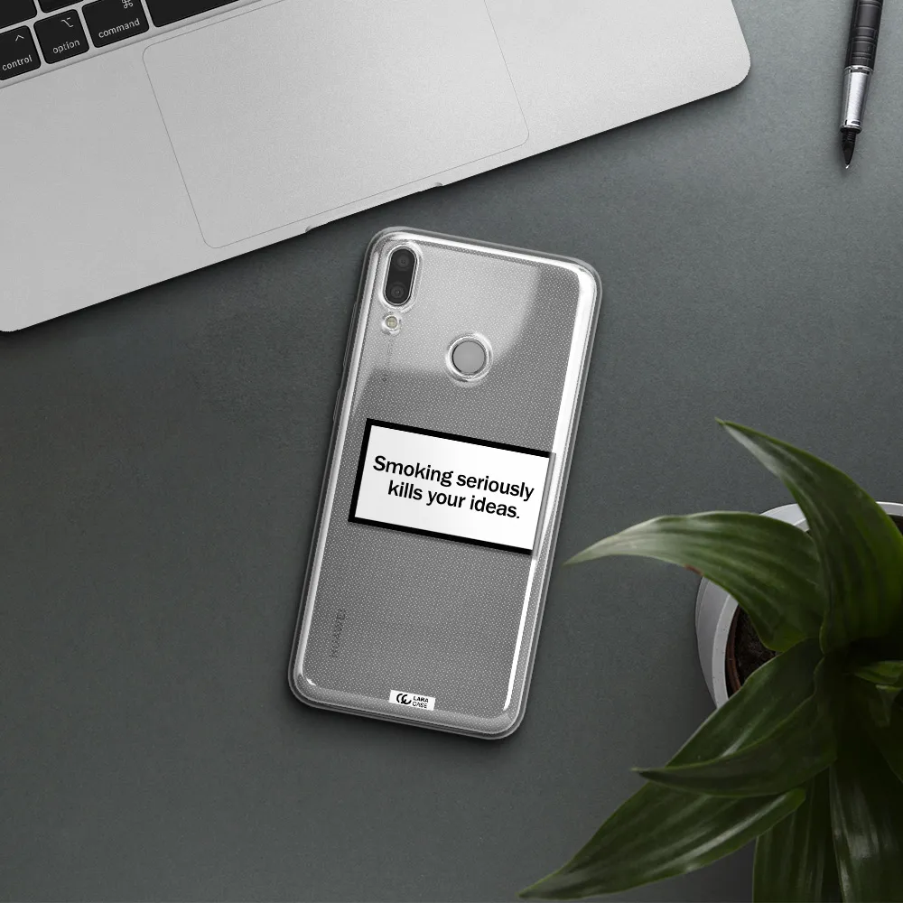Cigarette Damage Huawei Y7 2019 Clear TPU Case
