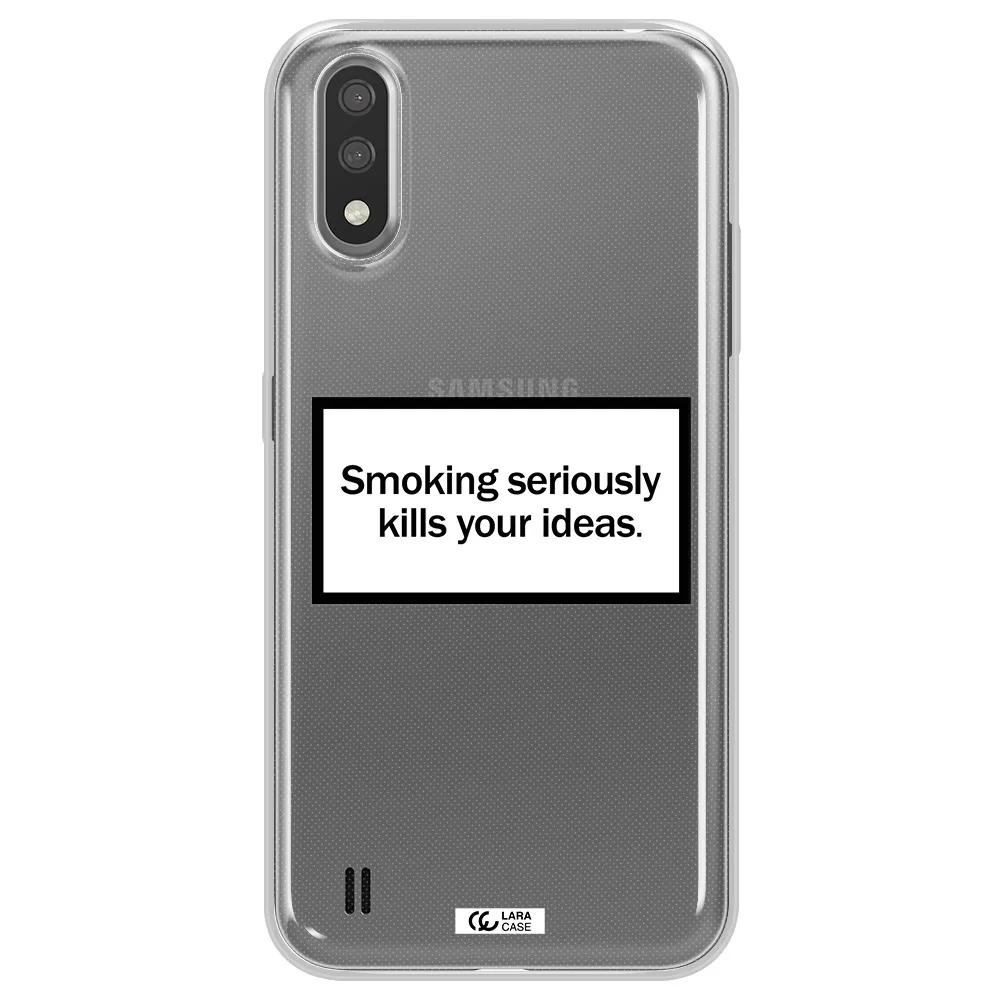 Cigarette Damage Samsung A01 Clear TPU Case