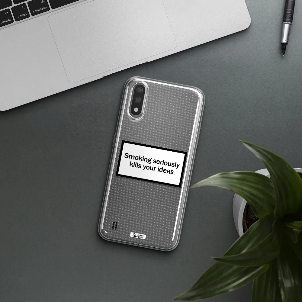 Cigarette Damage Samsung A01 Clear TPU Case