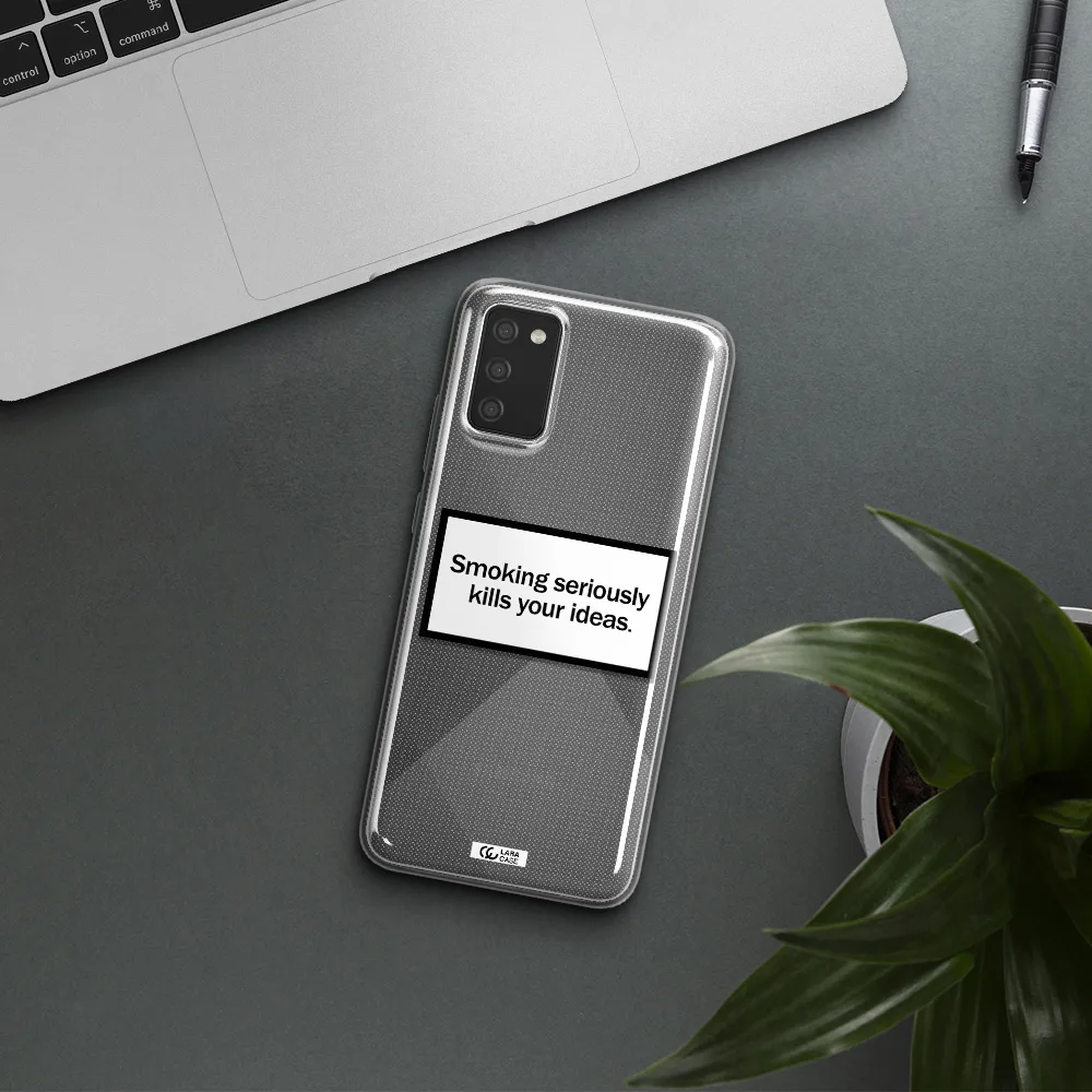 Cigarette Damage Samsung A02S Clear TPU Case
