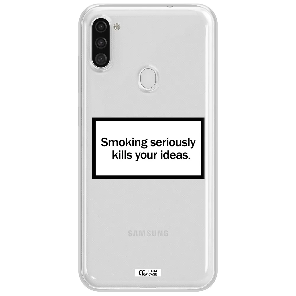 Cigarette Damage Samsung A11 Clear TPU Case