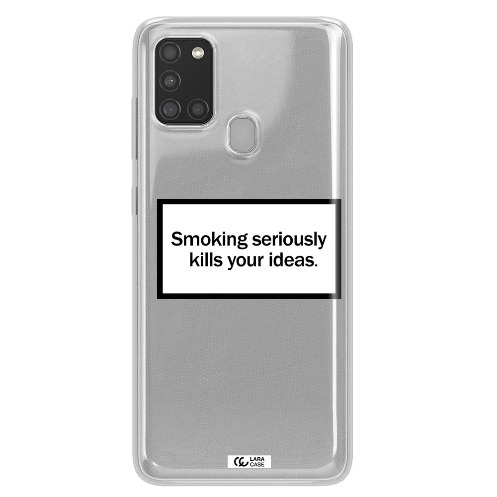 Cigarette Damage Samsung A21S Clear TPU Case