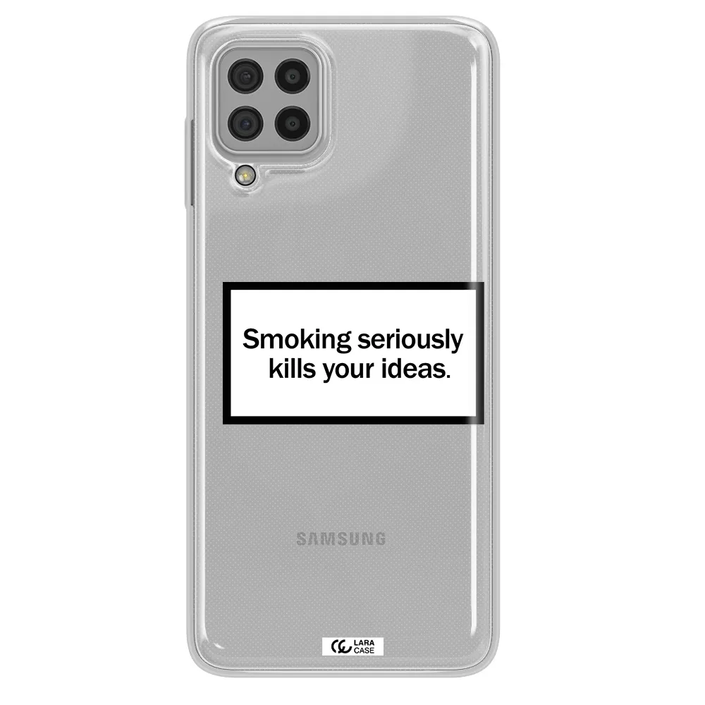Cigarette Damage Samsung A22 4g Clear TPU Case