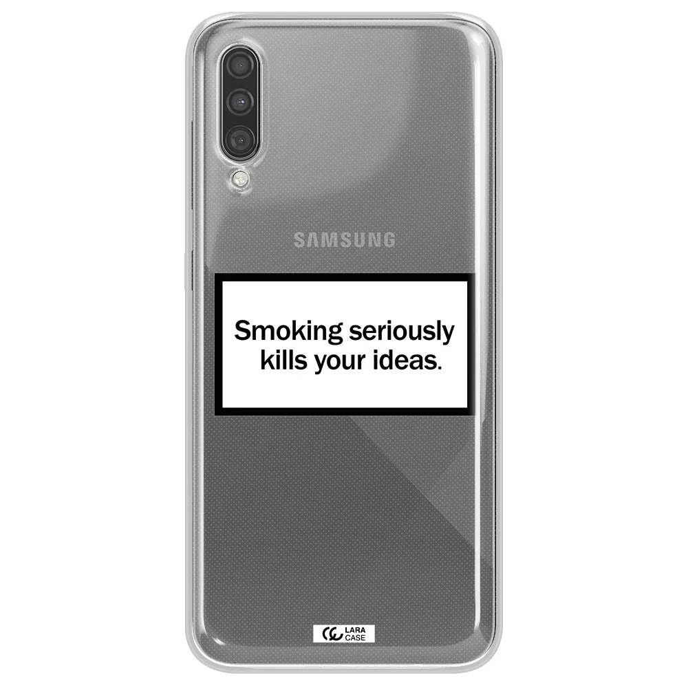 Cigarette Damage Samsung A30S Clear TPU Case