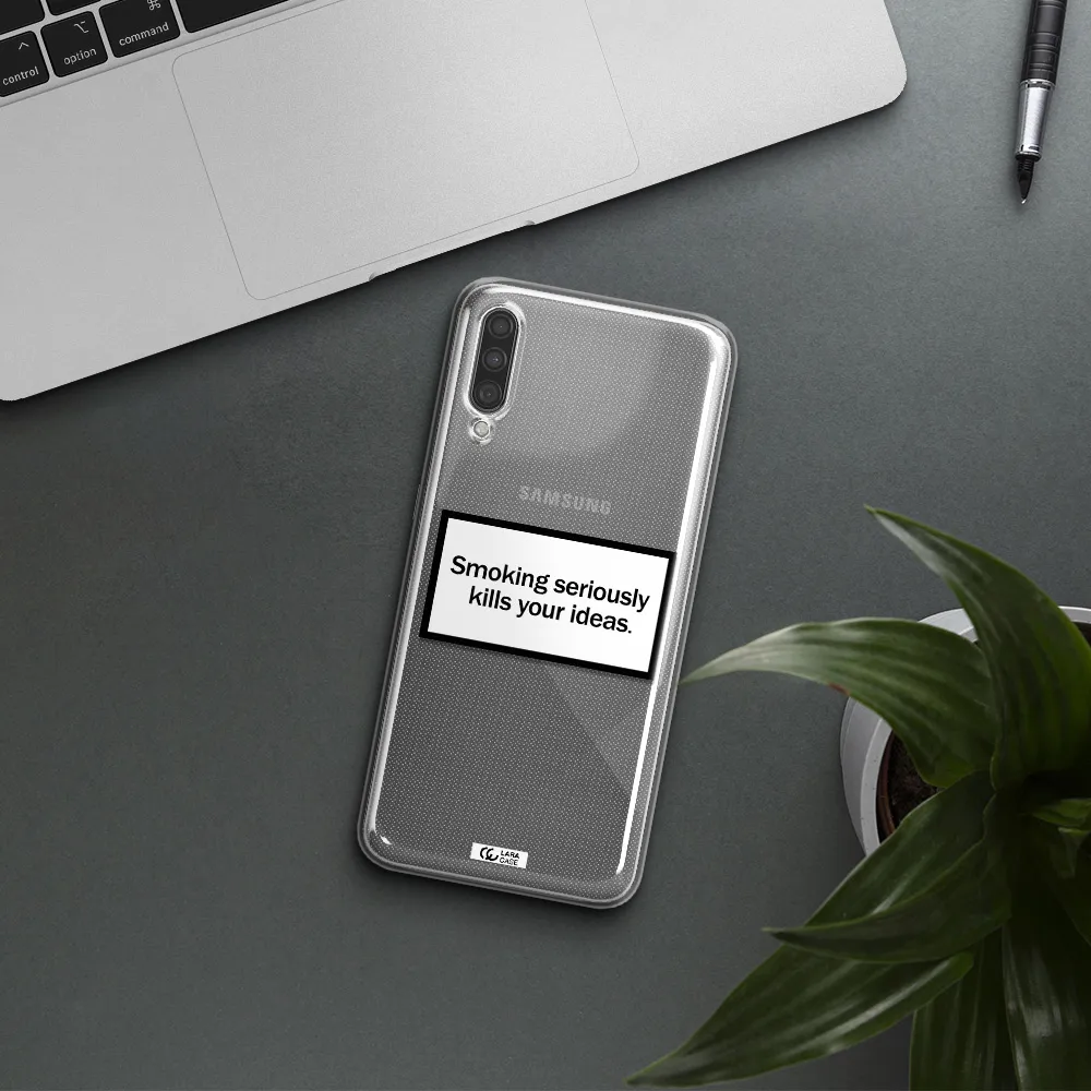Cigarette Damage Samsung A30S Clear TPU Case