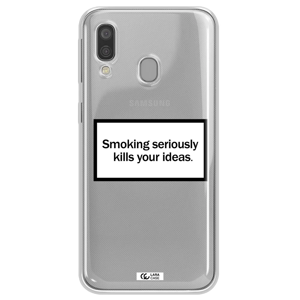 Cigarette Damage Samsung A40 Clear TPU Case