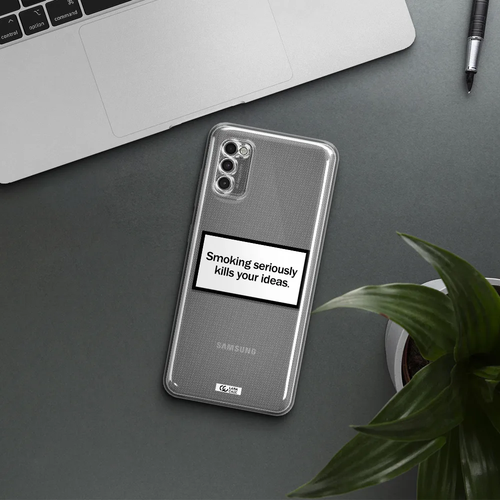 Cigarette Damage Samsung A41 Clear Tpu Case
