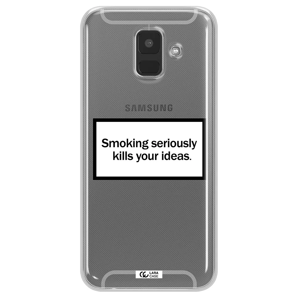 Cigarette Damage Samsung A6 Clear TPU Case