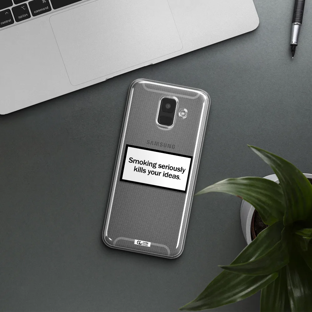 Cigarette Damage Samsung A6 Clear TPU Case