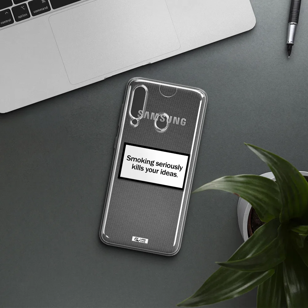 Cigarette Damage Samsung A60 Clear TPU Case