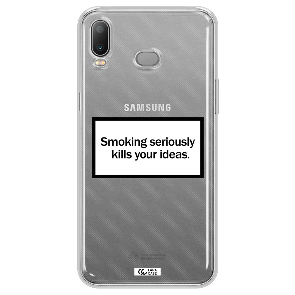 Cigarette Damage Samsung A6S Clear TPU Case