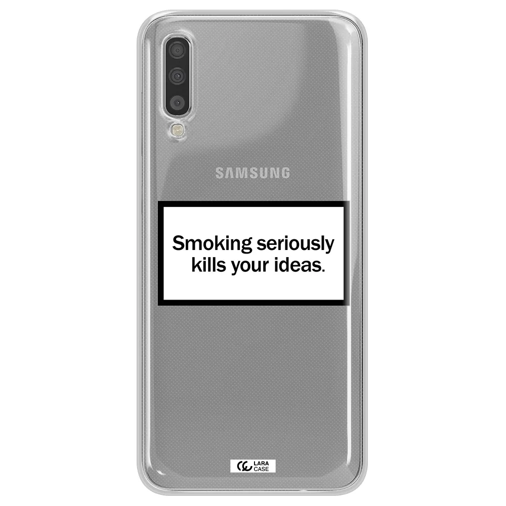 Cigarette Damage Samsung A70 Clear TPU Case