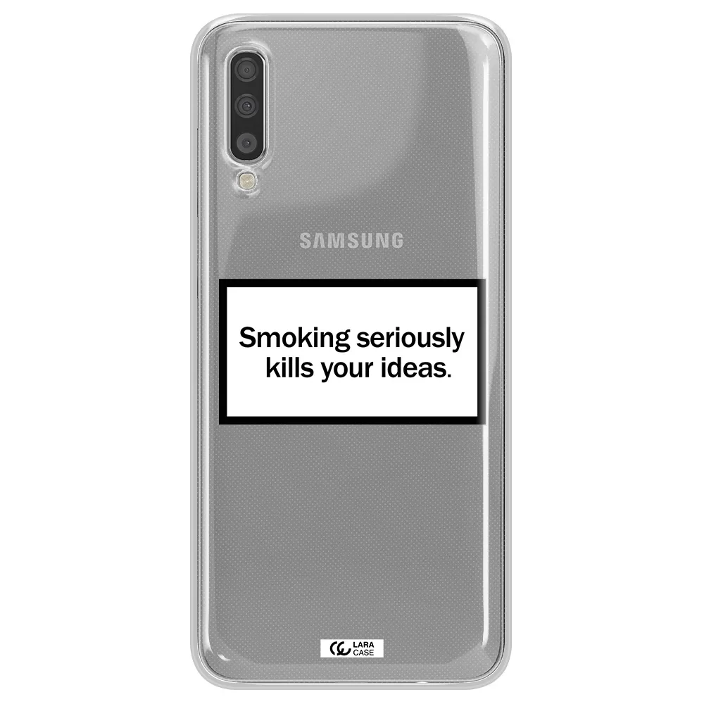 Cigarette Damage Samsung A70S Clear Tpu Case
