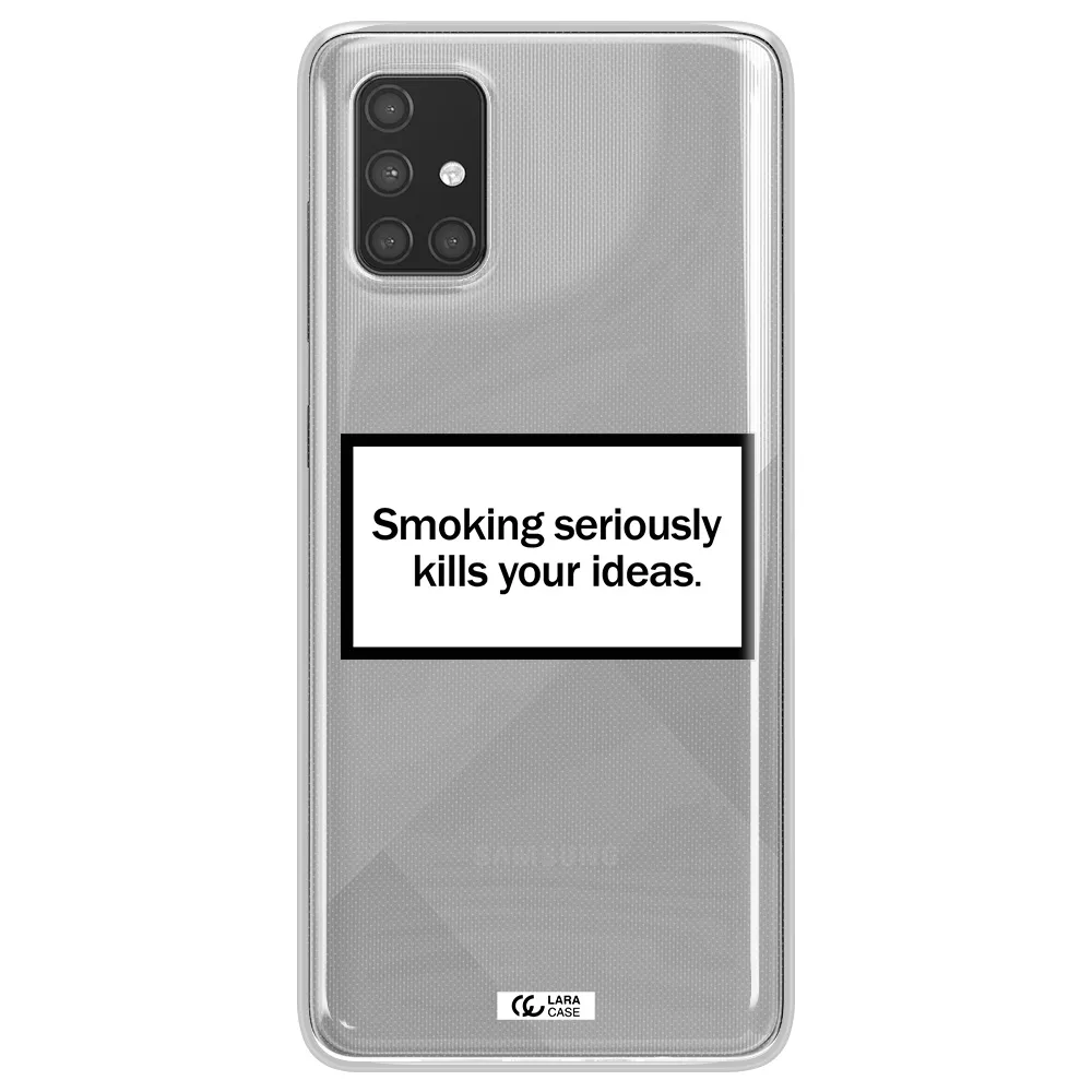 Cigarette Damage Samsung A71 Clear TPU Case