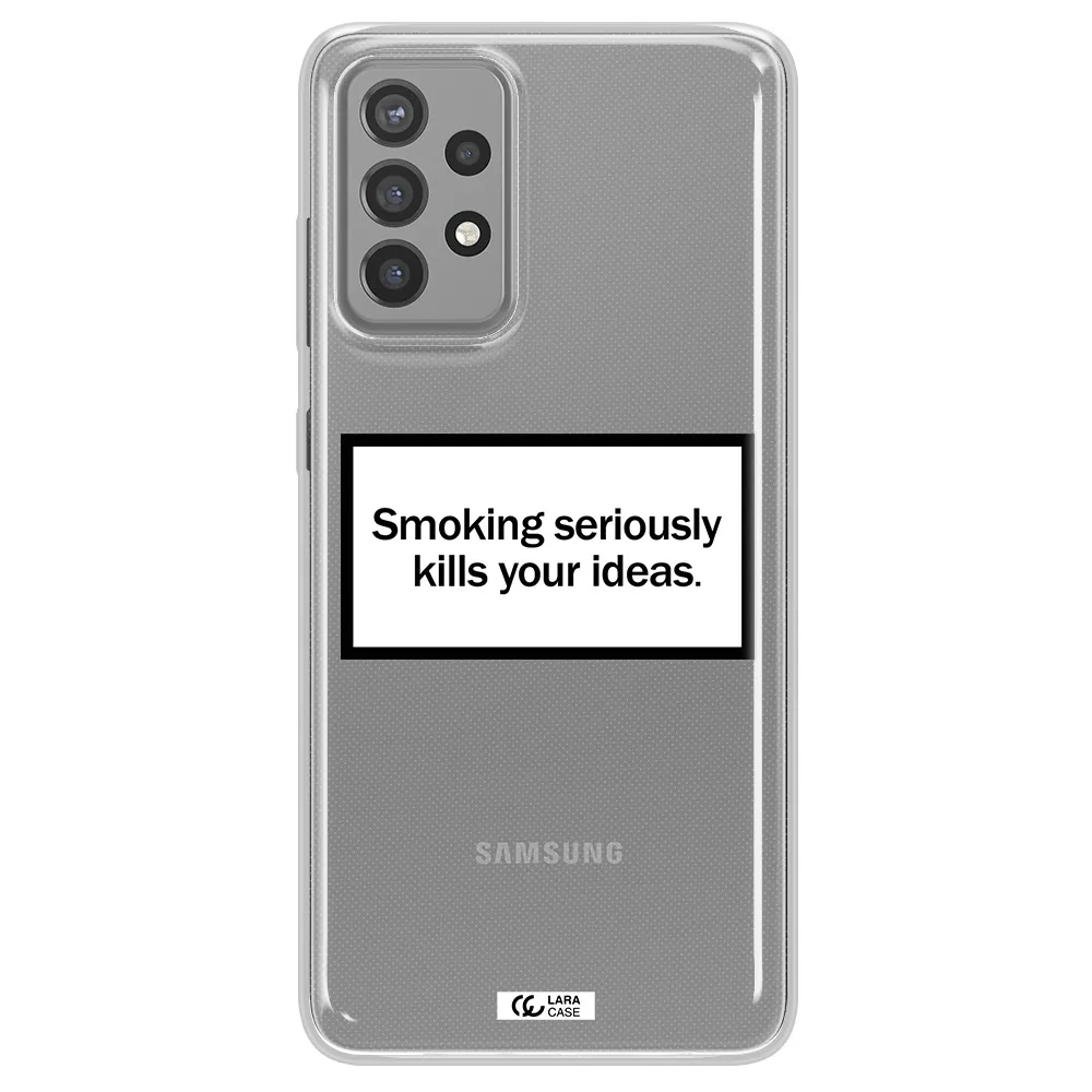 Cigarette Damage Samsung A72 Clear TPU Case