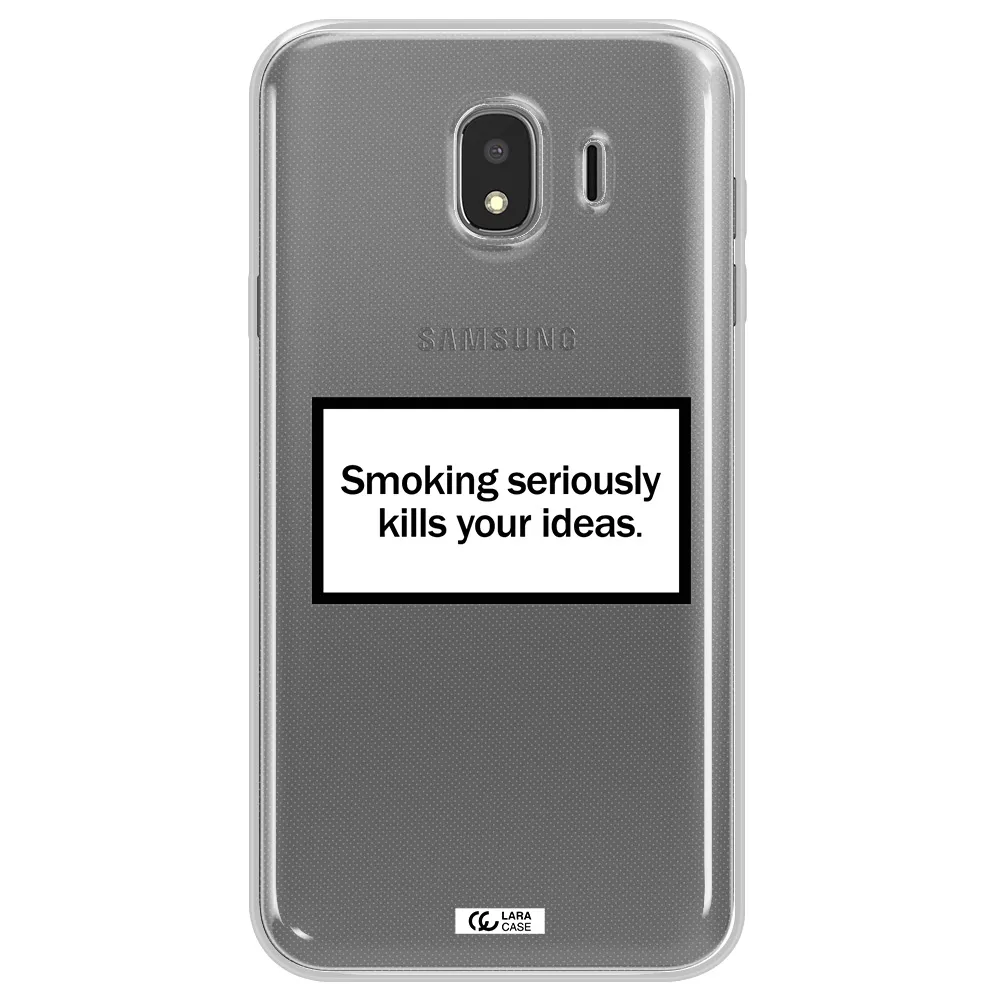 Cigarette Damage Samsung J4 Clear TPU Case