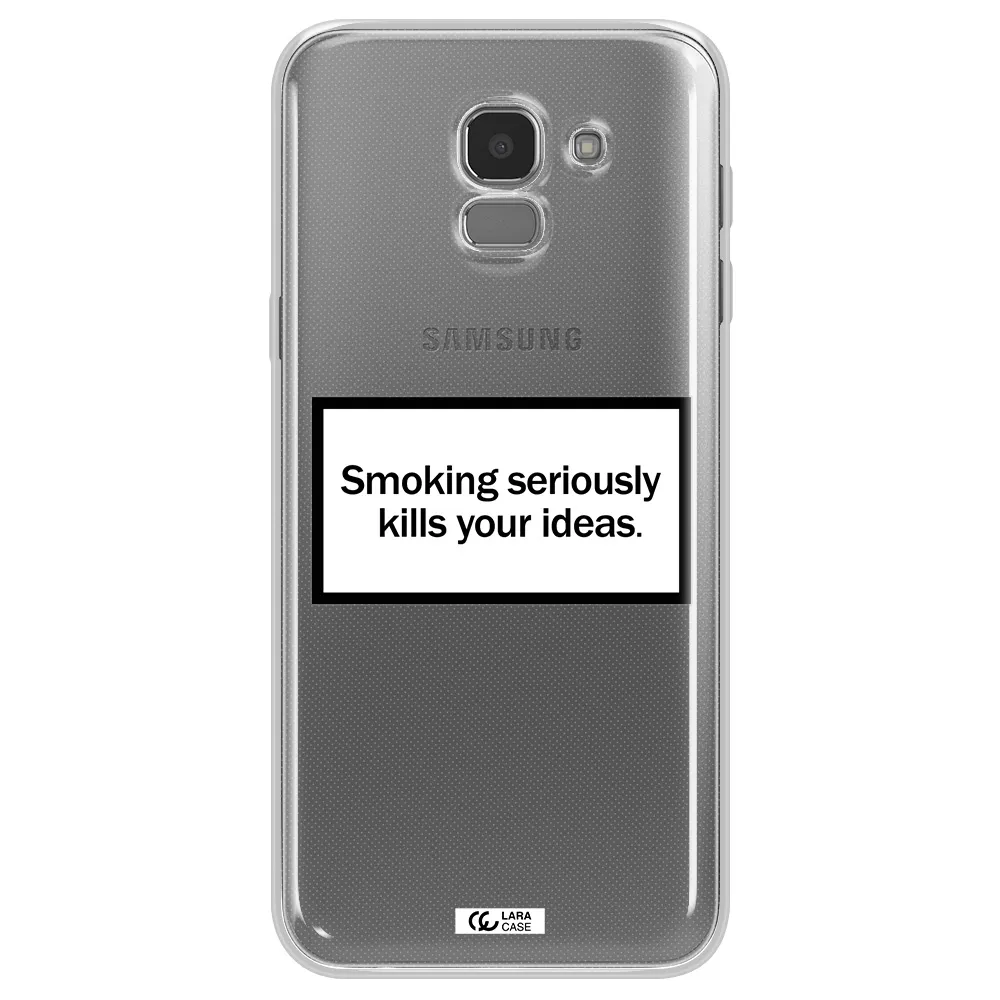 Cigarette Damage Samsung J6 Clear TPU Case