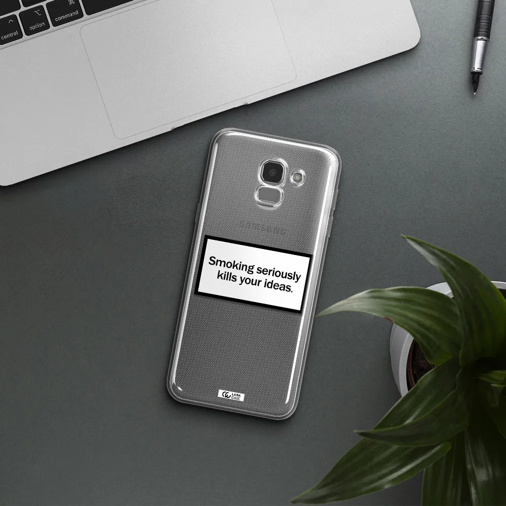 Cigarette Damage Samsung J6 Clear TPU Case