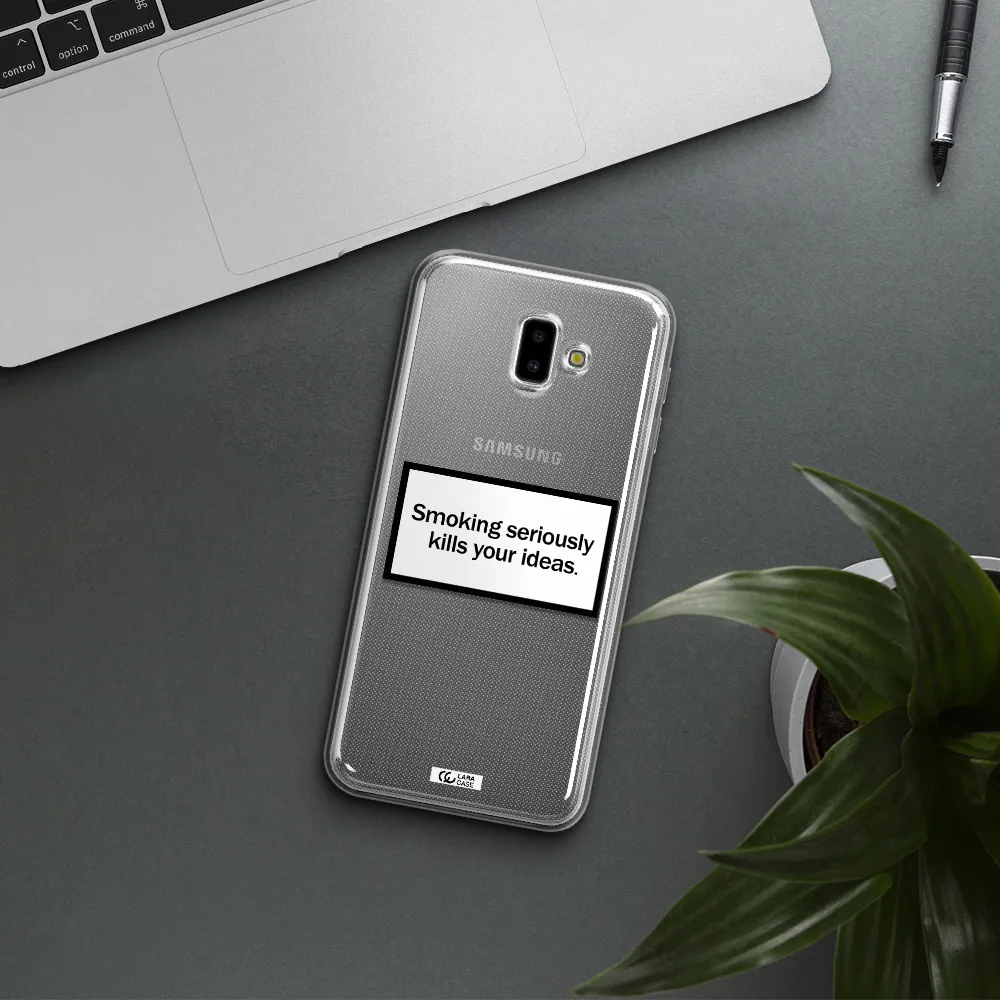 Cigarette Damage Samsung J6 Plus Clear TPU Case