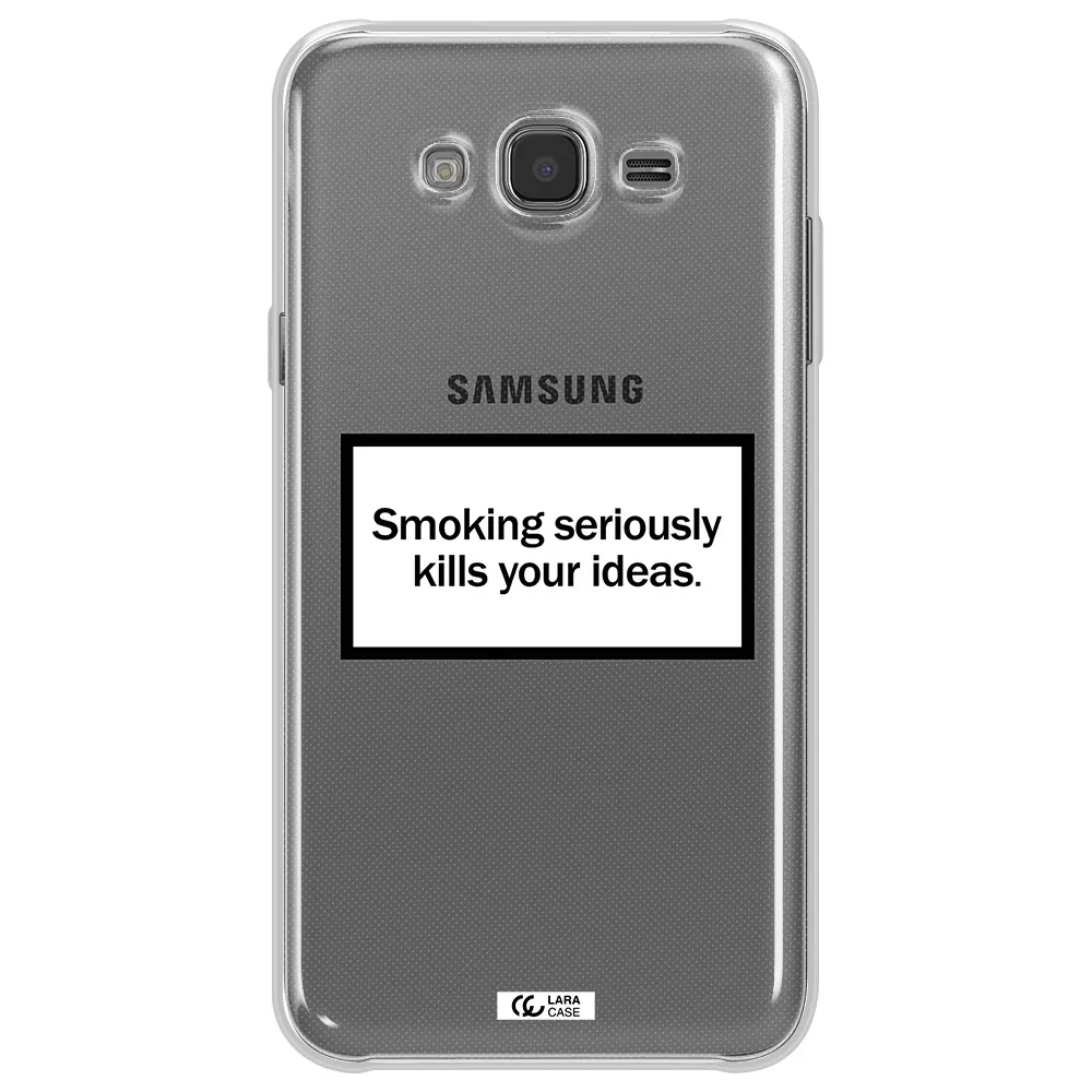 Cigarette Damage Samsung J7 Clear TPU Case