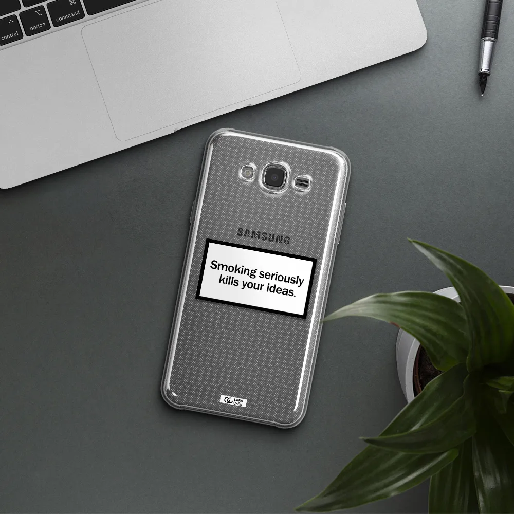 Cigarette Damage Samsung J7 Core Clear TPU Case