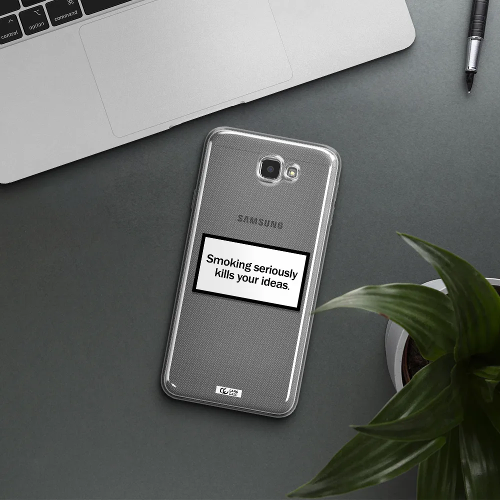 Cigarette Damage Samsung J7 Prim Clear TPU Case