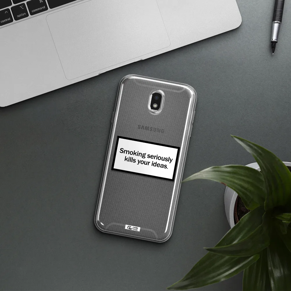 Cigarette Damage Samsung J7 Pro Clear TPU Case