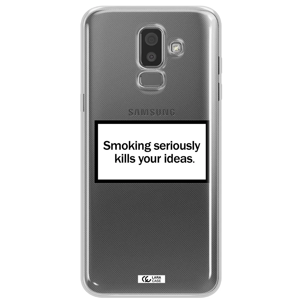 Cigarette Damage Samsung J8 Clear TPU Case