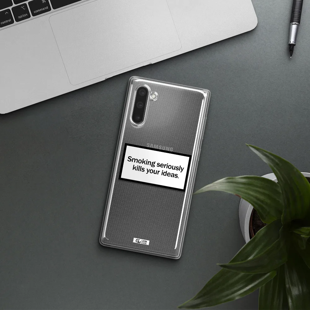 Cigarette Damage Samsung Note 10 Clear TPU Case