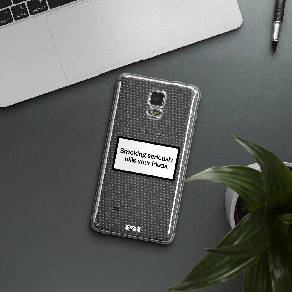 Cigarette Damage Samsung Note 4 Clear TPU Case