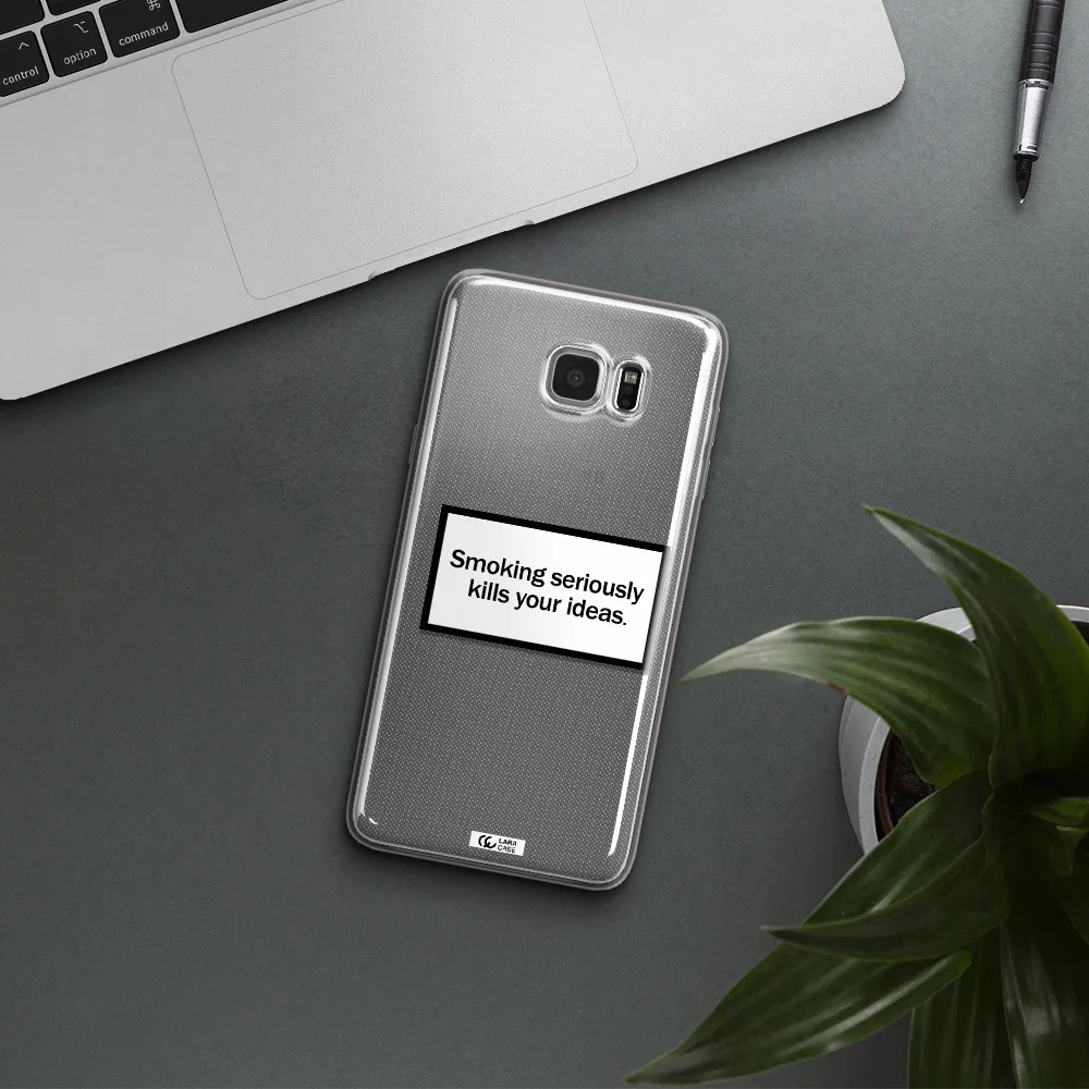 Cigarette Damage Samsung Note 5 Clear TPU Case