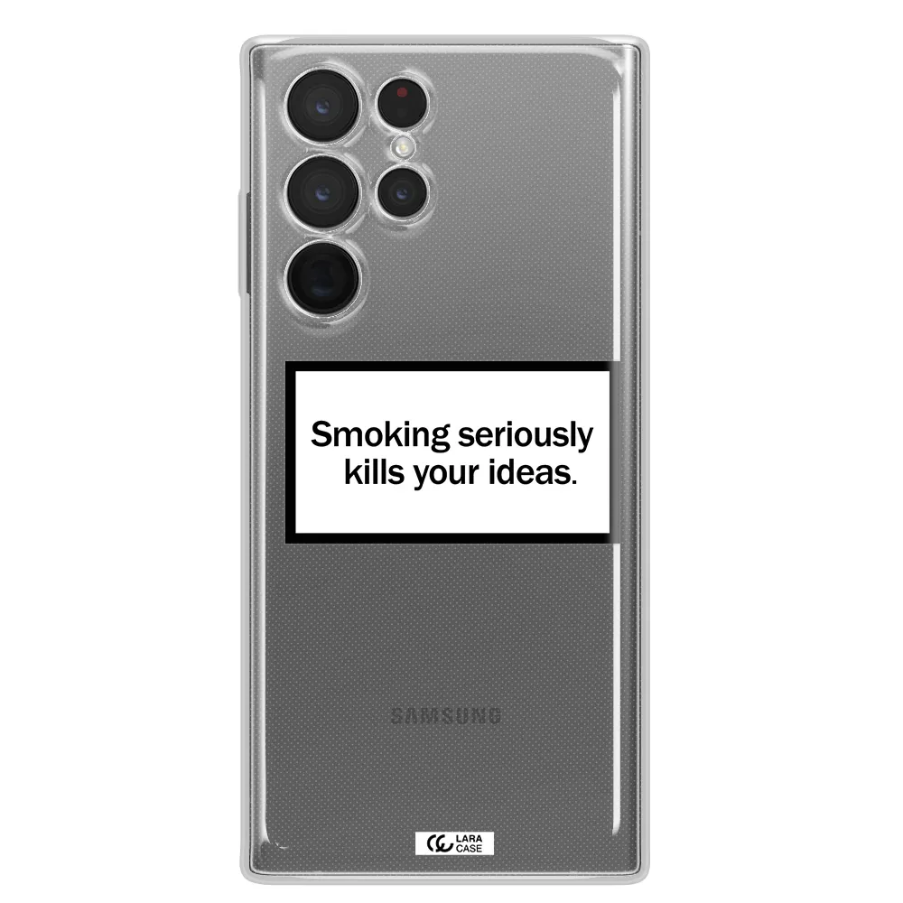 Cigarette Damage Samsung S 22 Ultra Clear TPU Case